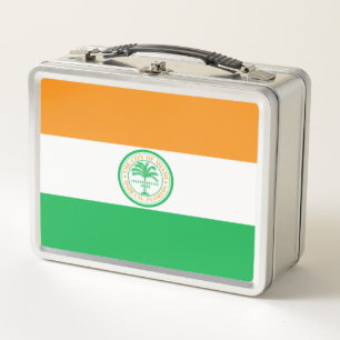 Miami city flag metal lunch box