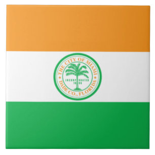 Miami city flag tile