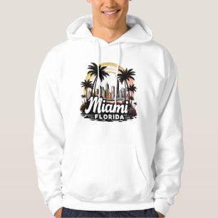 Miami City Florida skyline Hoodie