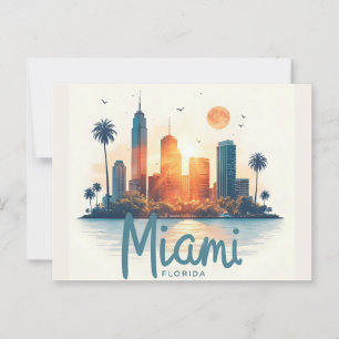 Miami City Florida skyline Postcard