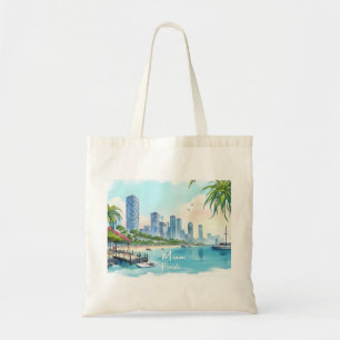 Miami City Florida skyline Tote Bag