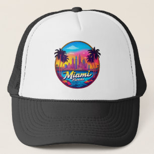 Miami City Florida skyline Trucker Hat