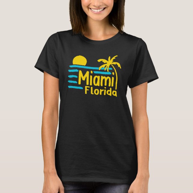 Miami City Florida souvenir  for men women 1 T-Shirt (Front)