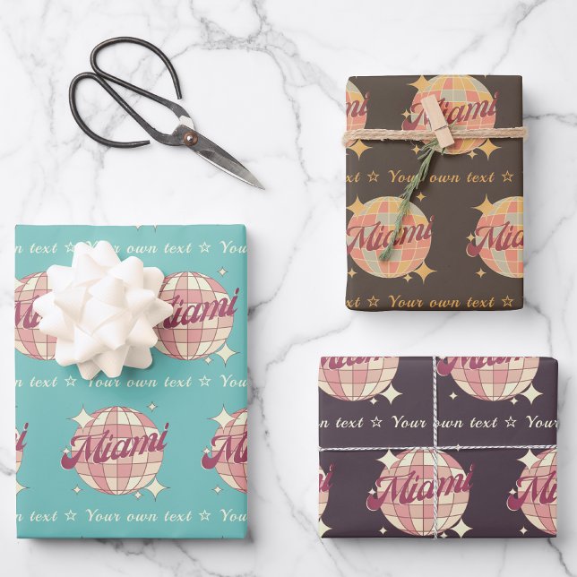 Miami City Florida USA Gift Wrapping Paper Sheets (Creator Uploaded)