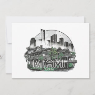 Miami City Florida USA Invitation