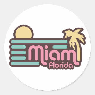 Miami Classic Round Sticker