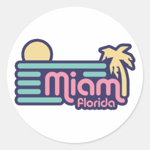 Miami Classic Round Sticker
