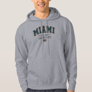 Miami Coastal Spirit Vintage Varsity Hoodie