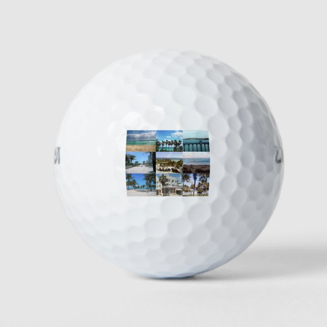 Miami Collage - 50 Shades of Blue Golf Balls (Front)