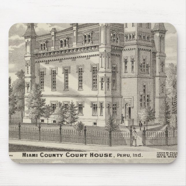 Miami County Court House Mouse Mat (Front)