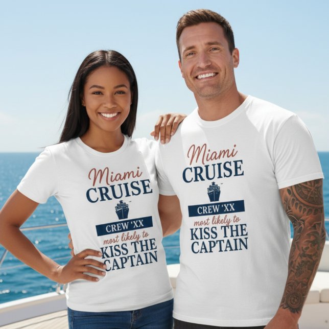 Miami Cruise Crew Kiss Captain T-Shirt (Creator Uploaded)