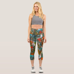 Miami Dolphins Balloon Studio Art Capri Leggings