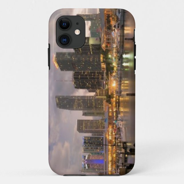 Miami financial skyline at dusk Case-Mate iPhone case (Back)