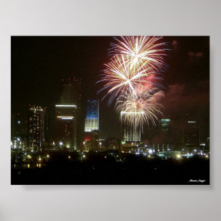 Miami Fireworks Poster