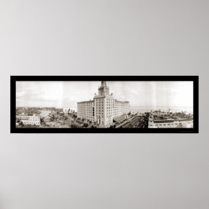 Miami, FL Plaza Hotel Photo 1930 Poster