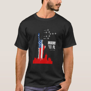 Miami FL Statue of Liberty Flag Wrong City Name T-Shirt