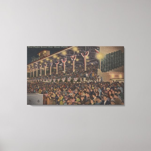 Miami, FL - West Flagler Kennel Club, Dog Canvas Print (Front)