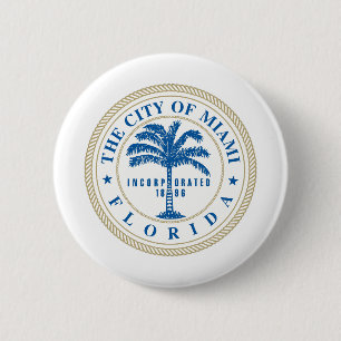 Miami Florida 6 Cm Round Badge