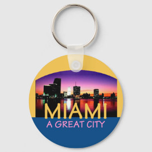 Miami Florida A Great City Keychain
