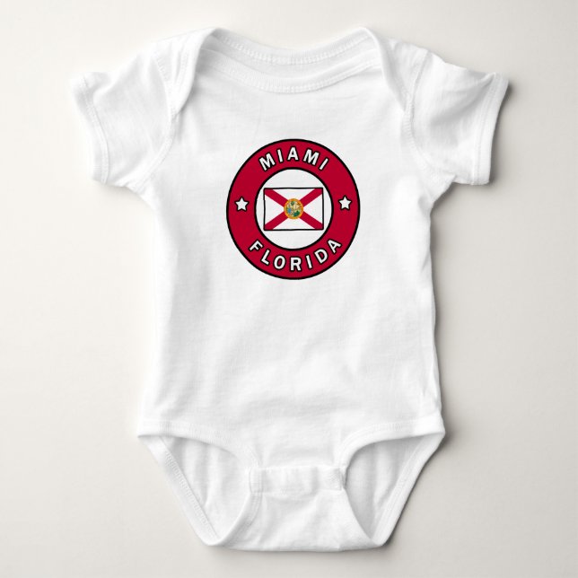 Miami Florida Baby Bodysuit (Front)