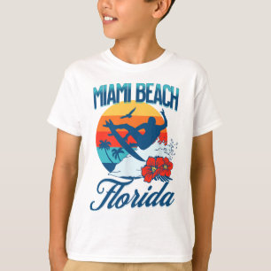 Miami Florida Beach Surf Summer Vacation Vintage F T-Shirt