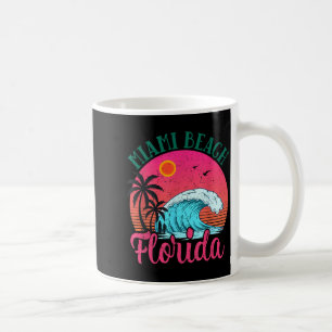 Miami Florida Beach Vintage Sunset Tropical Summer Coffee Mug