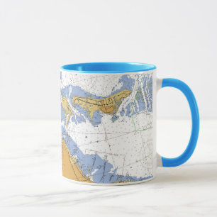 Miami, Florida Biscayne Bay Nautical Chart Mug