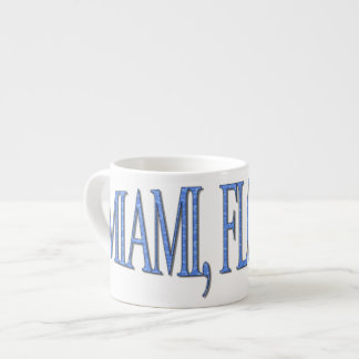 Miami, Florida - Blue Espresso Cup