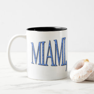 Miami, Florida - Blue Two-Tone Coffee Mug