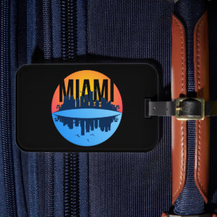 Miami Florida Cityscape Skyline Photo Luggage Tag