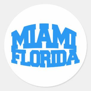 Miami Florida Classic Round Sticker