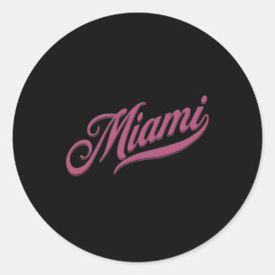 Miami Florida Classic Round Sticker