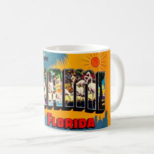 Miami Florida Colourful Postcard Mug