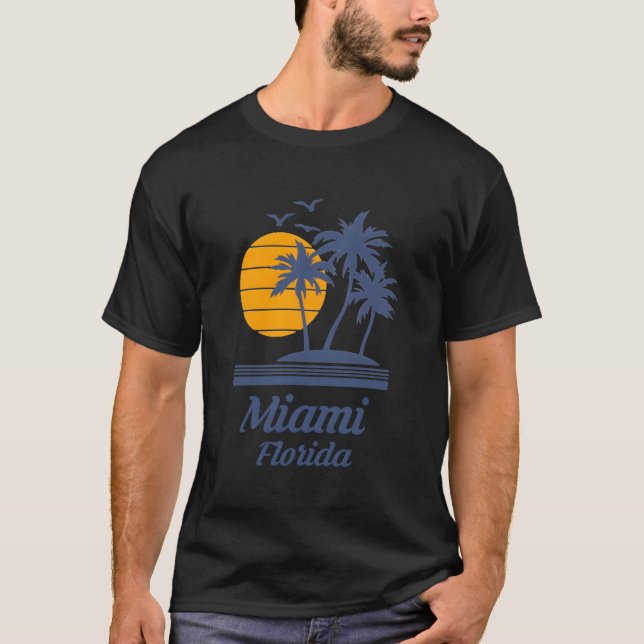 Miami Florida Fl City State Beach Tourist Souvenir T-Shirt (Front)