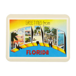 Miami Florida FL Old Vintage Travel Souvenir Magnet