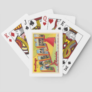 Miami Florida FL Vintage Large Letter Postcard Playing Cards