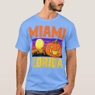 Miami Florida Happy Halloween Party Local City Pri T-Shirt