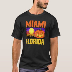 Miami Florida Happy Halloween Party Local City Pri T-Shirt