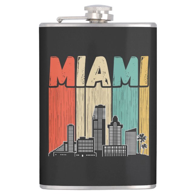 Miami Florida Hip Flask (Front)