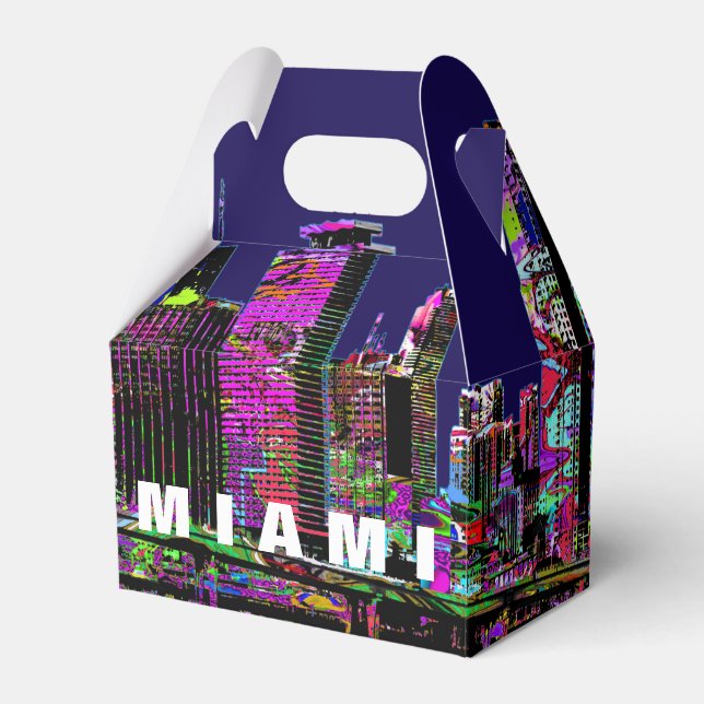 Miami, Florida in graffiti Favour Box (Front Side)