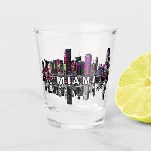 Miami, Florida in graffiti Shot Glass
