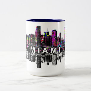 Miami, Florida in graffiti Two-Tone Coffee Mug