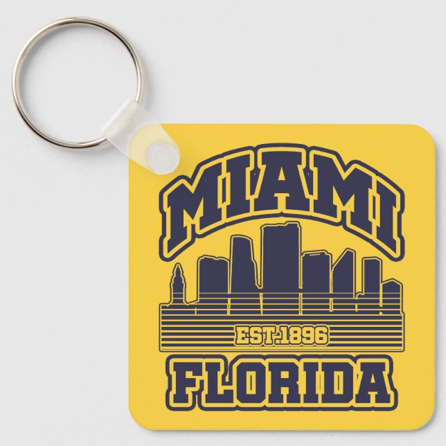 Miami,Florida Key Ring (Front)