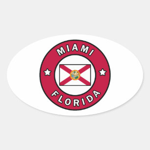 Miami Florida Oval Sticker