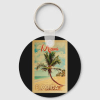 Miami Florida Palm Tree Beach Vintage Travel