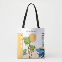 Miami Florida Personalised Tote Bag