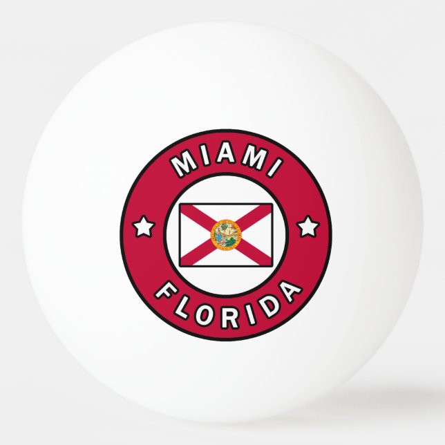 Miami Florida Ping Pong Ball (Front)