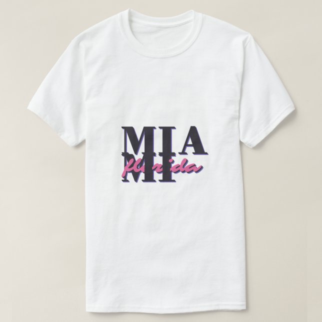 Miami Florida – Retro Bold Typography Graphic T-Shirt (Design Front)