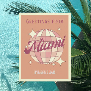 Miami Florida Retro Vintage Postcard