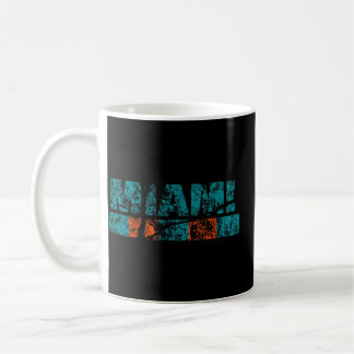 Miami Florida Retro Vintage Weathered Throwback 96 Coffee Mug